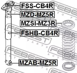Фото 1 MZD-MZ5R FEBEST Буфер, амортизация