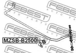 Фото 1 MZSB-B2500 FEBEST Опора, стабилизатор