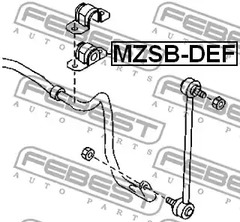 Фото 1 MZSB-DEF FEBEST Втулка стабилизатора