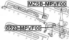 Фото 1 MZSB-MPVF00 FEBEST Опора, стабилизатор