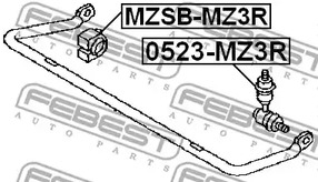 Фото 1 MZSB-MZ3R FEBEST Втулка стабилизатора