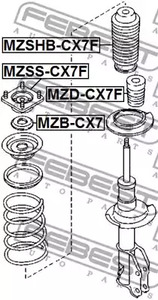 Фото 1 MZSS-CX7F FEBEST Подвеска, амортизатор