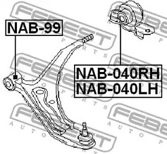 Фото 1 NAB-040LH FEBEST Подвеска, рычаг независимой подвески колеса