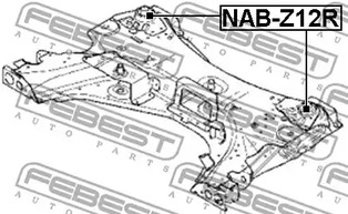 Фото 1 NAB-Z12R FEBEST Втулка, балка моста
