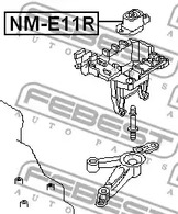 Фото 1 NM-E11R FEBEST Опора двигателя