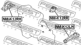 Фото 1 NM-K12LH FEBEST Опора двигателя