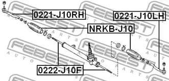 Фото 1 NRKB-J10 FEBEST Пыльник рулевой рейки