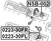 Фото 1 NSB-002 FEBEST Опора, стабилизатор