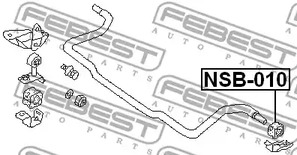 Фото 1 NSB-010 FEBEST Опора, стабилизатор