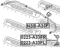 Фото 1 NSB-A33F FEBEST Втулка стабилизатора