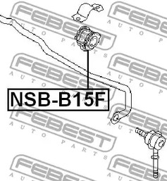 Фото 1 NSB-B15F FEBEST Втулка стабилизатора