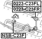 Фото 1 NSB-C23F FEBEST Дистанционная труба, амортизатор