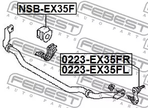 Фото 1 NSB-EX35F FEBEST Втулка стабилизатора