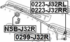 Фото 1 NSB-J32R FEBEST Втулка стабилизатора