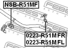 Фото 1 NSB-R51MF FEBEST Втулка стабилизатора