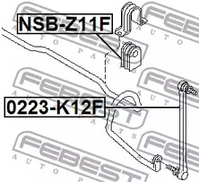 Фото 1 NSB-Z11F FEBEST Опора, стабилизатор