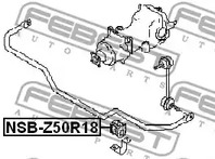 Фото 1 NSB-Z50R18 FEBEST Опора, стабилизатор