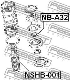 Фото 1 NSHB-001 FEBEST Защитный комплект амортизатора