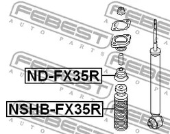 Фото 1 NSHB-FX35R FEBEST Защитный колпак / пыльник, амортизатор