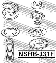 Фото 1 NSHB-J31F FEBEST Защитный колпак / пыльник, амортизатор