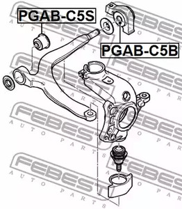 Фото 1 PGAB-C5S FEBEST Подвеска, рычаг независимой подвески колеса