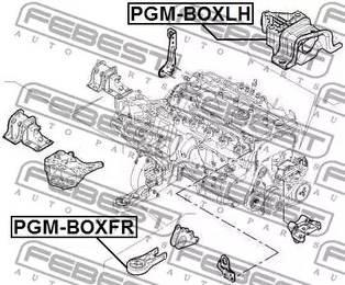 Фото 1 PGM-BOXLH FEBEST Подвеска, двигатель