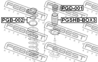 Фото 1 PGSHB-BOX3 FEBEST Защитный колпак / пыльник, амортизатор