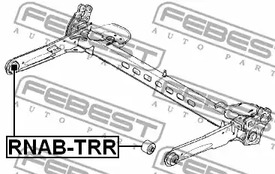 Фото 1 RNAB-TRR FEBEST Сайлентблок задней балки