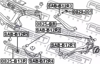 Фото 1 SAB-B12R1 FEBEST Втулка, рычаг колесной подвески