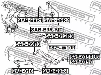 Фото 1 SAB-B9R4 FEBEST Подвеска, рычаг независимой подвески колеса