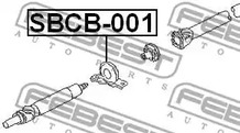 Фото 1 SBCB-001 FEBEST Подшипник, промежуточный подшипник карданного вала