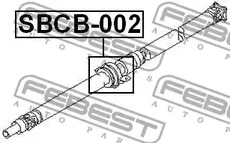 Фото 1 SBCB-002 FEBEST Подшипник, промежуточный подшипник карданного вала