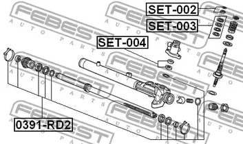 Фото 1 SET-004 FEBEST Ремкомплект рулевой рейки