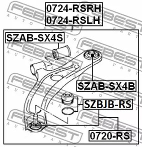 Фото 1 SZAB-SX4B FEBEST Сайлентблок