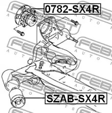 Фото 1 SZAB-SX4R FEBEST Сайлентблок подвески