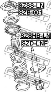 Фото 1 SZB-001 FEBEST Подшипник качения, опора стойки амортизатора