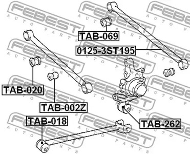 Фото 1 TAB-020 FEBEST Сайлентблок