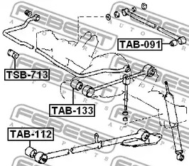 Фото 1 TAB-091 FEBEST Сайлентблок