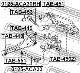 Фото 1 TAB-551 FEBEST Подвеска, рычаг независимой подвески колеса