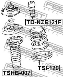 Фото 1 TD-NZE121F FEBEST Отбойник пружины