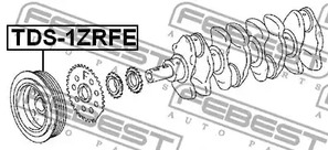 Фото 1 TDS-1ZRFE FEBEST Ременный шкив