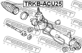 Фото 1 TRKB-ACU25 FEBEST Пыльник рулевой рейки