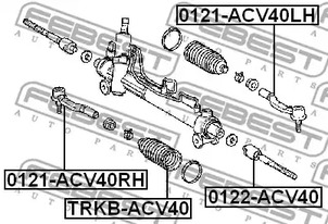 Фото 1 TRKB-ACV40 FEBEST Пыльник, рулевое управление