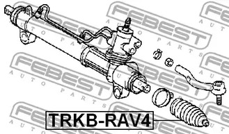 Фото 1 TRKB-RAV4 FEBEST Пыльник, рулевое управление