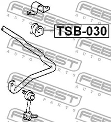 Фото 1 TSB-030 FEBEST Комплект втулок стабилизатора