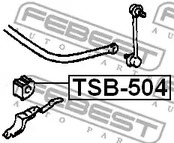 Фото 1 TSB-504 FEBEST Опора, стабилизатор