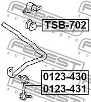 Фото 1 TSB-702 FEBEST Опора, стабилизатор