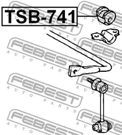 Фото 1 TSB-741 FEBEST Втулка подвески