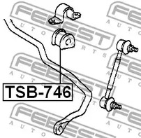 Фото 1 TSB-746 FEBEST Втулка стабилизатора