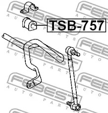 Фото 1 TSB-757 FEBEST Втулка стабилизатора